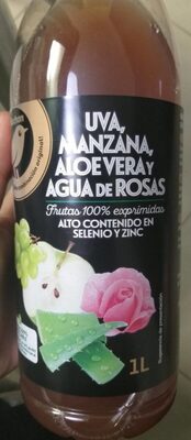 Uva, manzana, aloe vera y agua de rosas