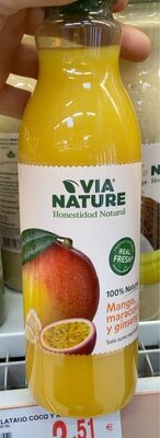 Zumo exprimido de mango, maracuyá y ginseng