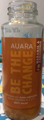 Auara Be the change front packaging