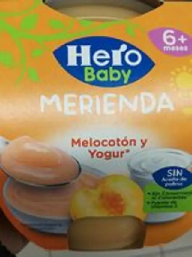 Merienda melocotón y yogur