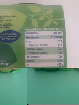 Recetas caseras lentejas con verduritas nutrition facts table