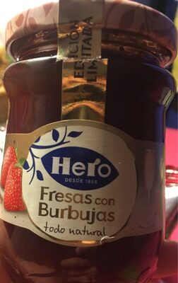 Mermelada de fresas con burbujas