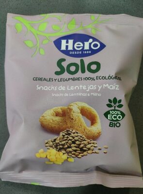 Snacks de lentejas y maiz