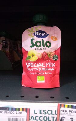 Solo  frutta e quinoa mela fragola e quinoa