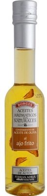 Condimento de aceite de oliva al ajo frito