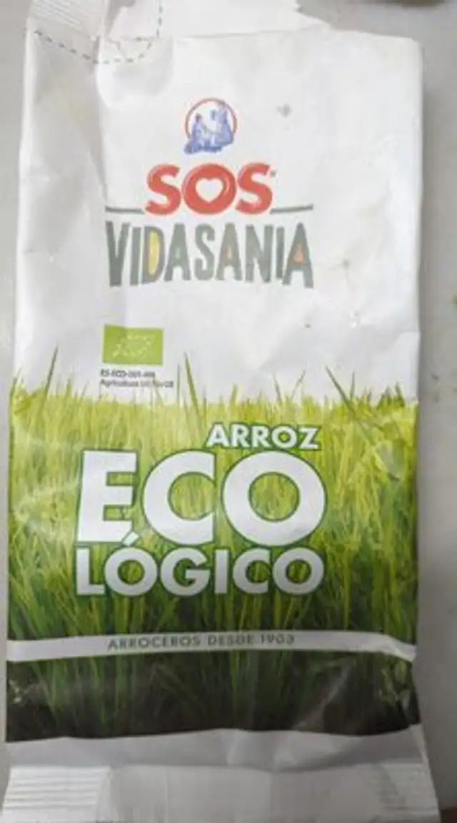 arroz ecologico front packaging