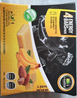 Barrita energética de almendra y plátano