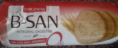 Galetes Integrals B-sant Sense Sucre Viriginias 180G front packaging