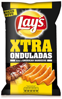 Patatas fritas XTRA onduladas sabor american barbecue