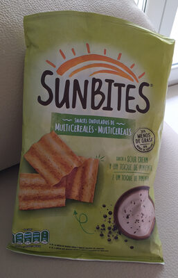 Snack Ondulados de Multicereales Sabor a Sour Cream y Un Toque de Pimienta