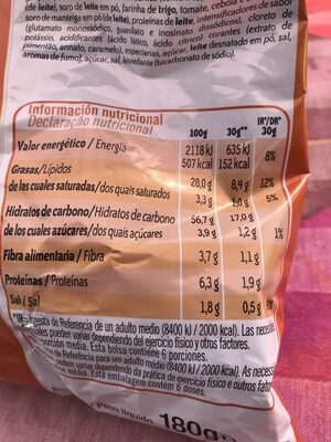 Favoritos Mixups ingredients label