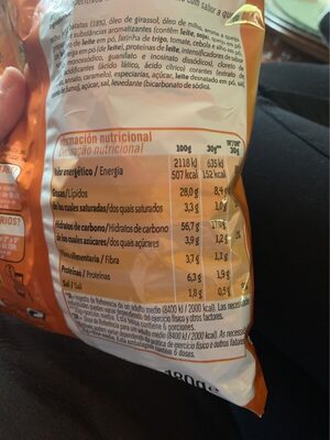 Favoritos Mixups nutrition facts table