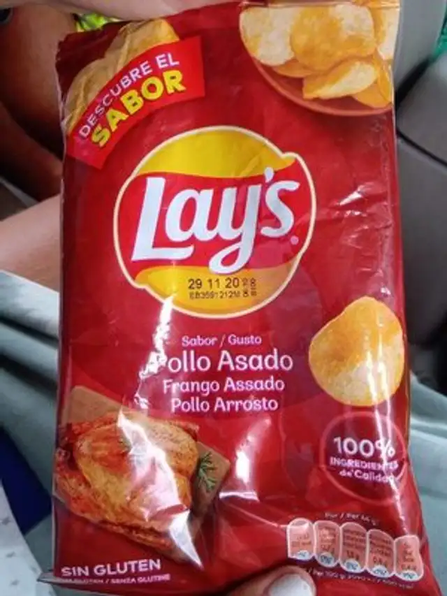 Patatas de pollo asado front packaging