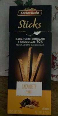 Sticks cacahuete crocanti y chocolate 70%