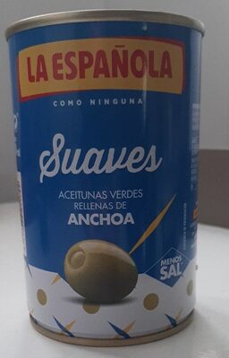 Aceitunas verdes rellenas de anchoa suaves