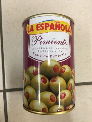 aceitunas verdes rellenas de pimiento
