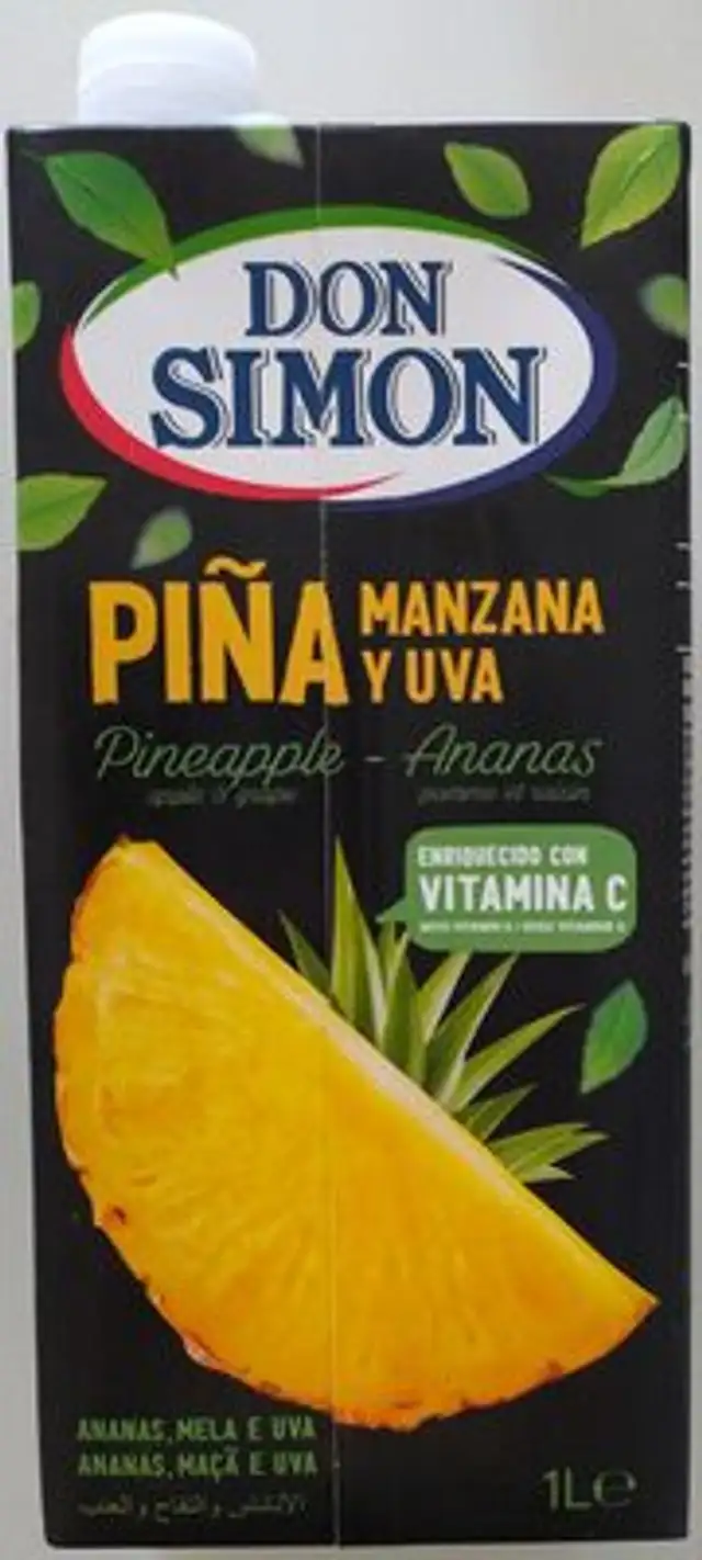 Pineapple, apple & grape front packaging