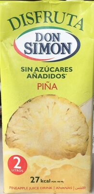 Zumo de piña Don Simon Disfruta/Sin Azúcares añadidos Brik 2L front packaging