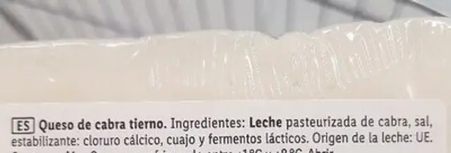 Unknown ingredients label