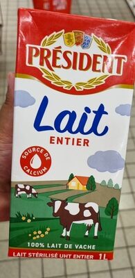 Lait entier président