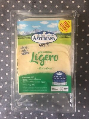 Queso en loncha ligero 180g