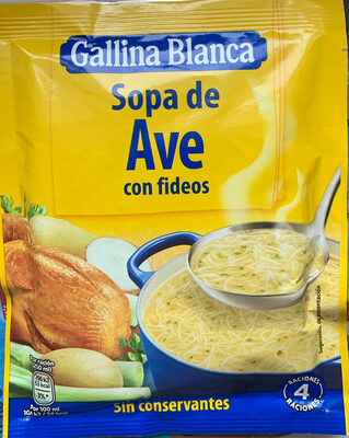 Sopa de ave con fideos
