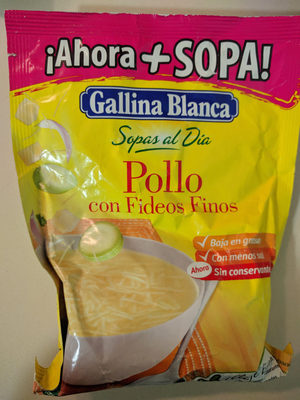 Sopa pollo fideos finos front packaging