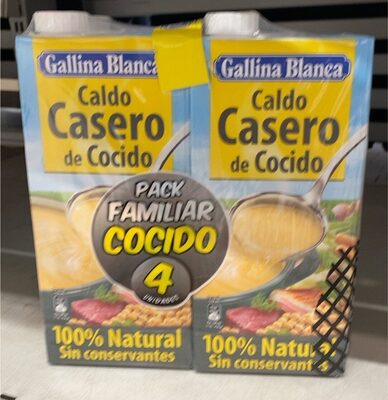 Caldo casero de cocido