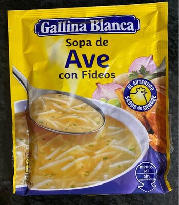 Sopa de ave con fideos