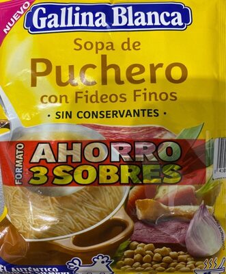 Sopa de puchero con fideos finos