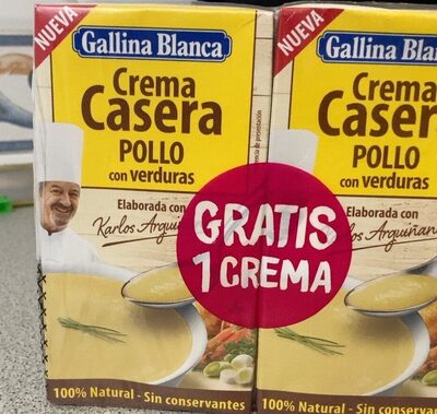 Crema casera pollo con verduras