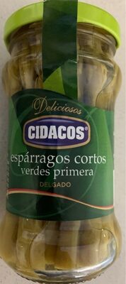 Esparragos cortos verdes primavera front packaging