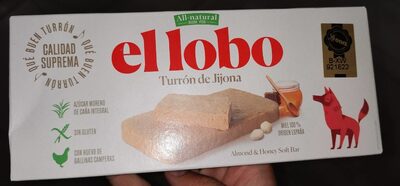 Turrón Jijona El Lobo All-natural