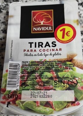 Tiras para cocinar de paleta y jamón curado