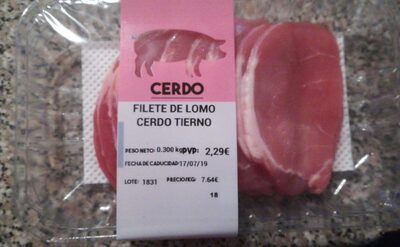 Filete de lomo cerdo tierno