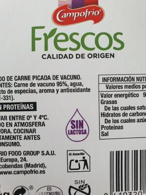 Preparado de carne picada de vacuno front packaging