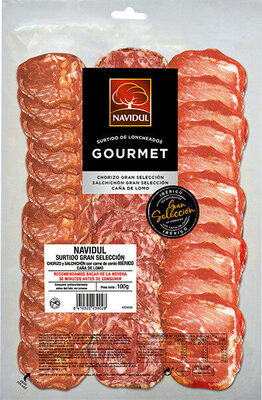 Surtido gourmet gran selección chorizo, salchichón y lomo