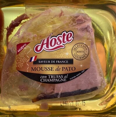 Mousse de pato con trufas al champagne front packaging