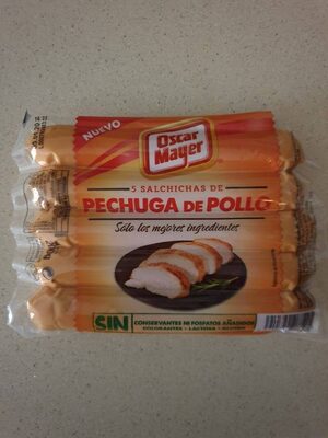 Salchichas pollo front packaging