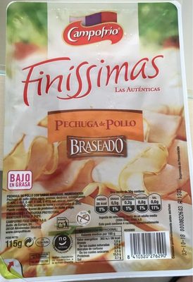 Finissimas, pechuga de pollo braseado
