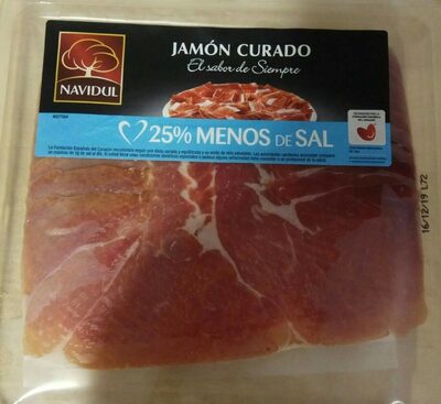 Jamón curado 25% Menos de Sal