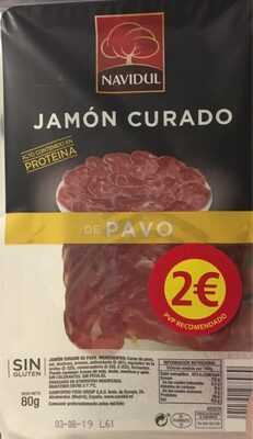 Jamon curado de pavo