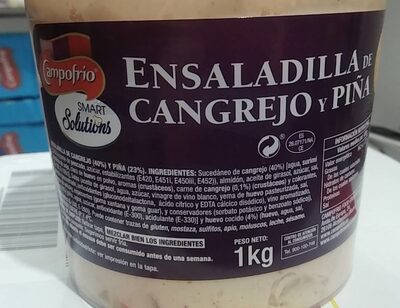Ensaladilla de cangrejo y piña front packaging
