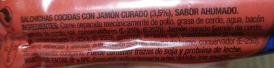 Salchichas jamongus nutrition facts table