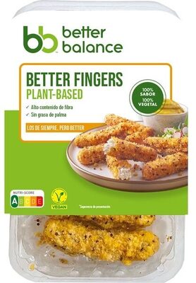 bb better balance FINGERS con proteína de trigo, s front packaging