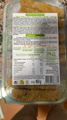 bb better balance FINGERS con proteína de trigo, s ingredients label