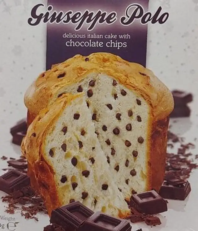 Panettone with chocolate chips front packaging