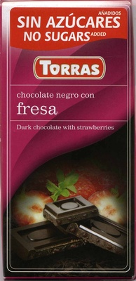 Chocolate negro con fresa