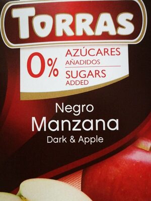 Cholate negro con manzana front packaging