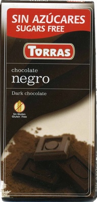 Tableta de chocolate negro edulcorado 52% cacao